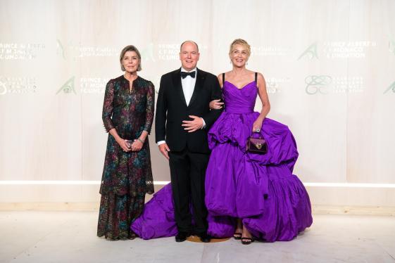 SAR la Princesse Caroline SAS le Prince Albert II de Monaco et Sharon Stone©Eric Mathon Palais Princier.jpg